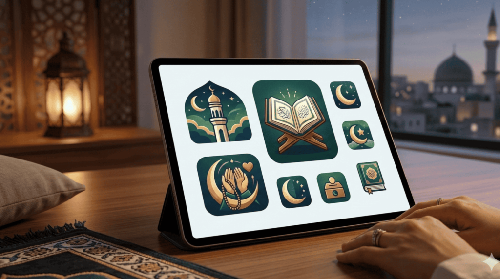 أفضل تطبيقات رمضان على الهاتف لعرض مواقيت الصلاة والقرآن الكريم والأذكار اليومية.