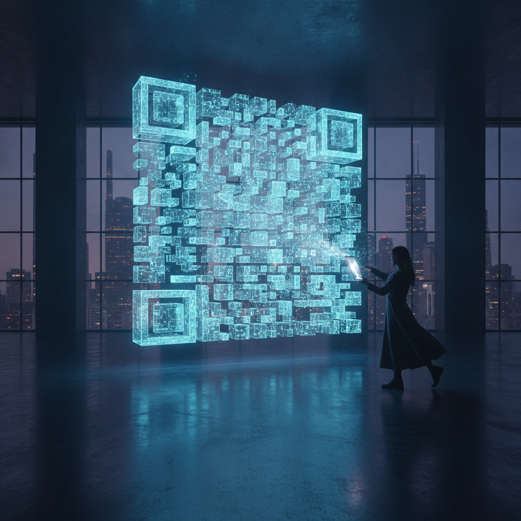 ما هو رمز QR وكيف يعمل؟ صورة توضيحية تشرح ما هو رمز QR وكيف يعمل عبر مسح الهاتف للرمز