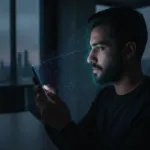 توضيح تقنية بصمة الوجه في الهاتف الذكي عبر الأشعة تحت الحمراء