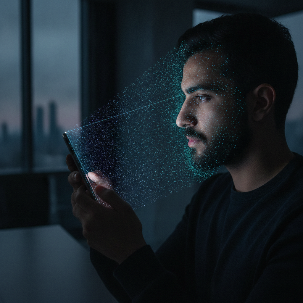 كيف تعمل بصمة الوجه في الهاتف؟ توضيح تقنية بصمة الوجه في الهاتف الذكي عبر الأشعة تحت الحمراء