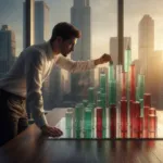رسم توضيحي يشرح كيف تعمل البورصة للمبتدئين وخطوات تداول الأسهم