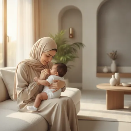 طفل نائم يعاني من صوت خرخرة في صدر الرضيع